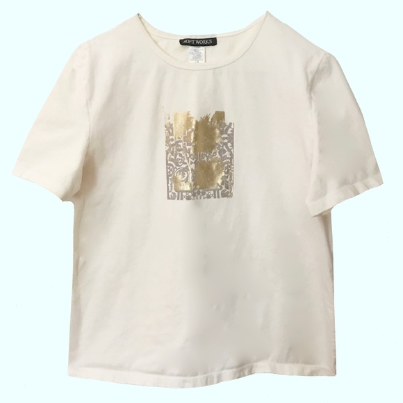 SOFT WORKS COTTON TEE TOP SIZE L - Picture 1 of 4